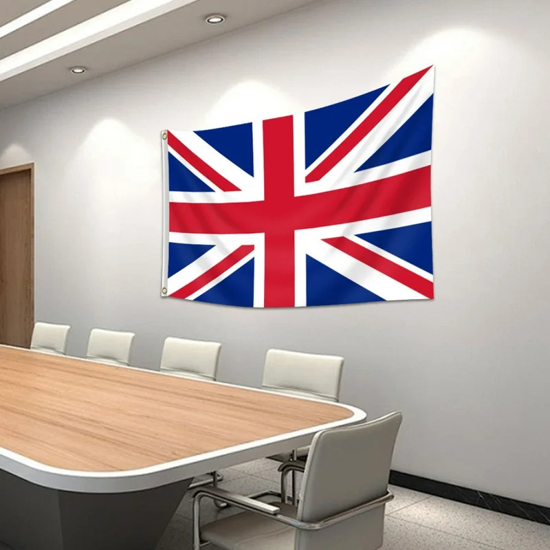 90x150cm 3x5ft UK British Flag Polyester National Banner with Metal Grommets for Outdoor Indoor Display