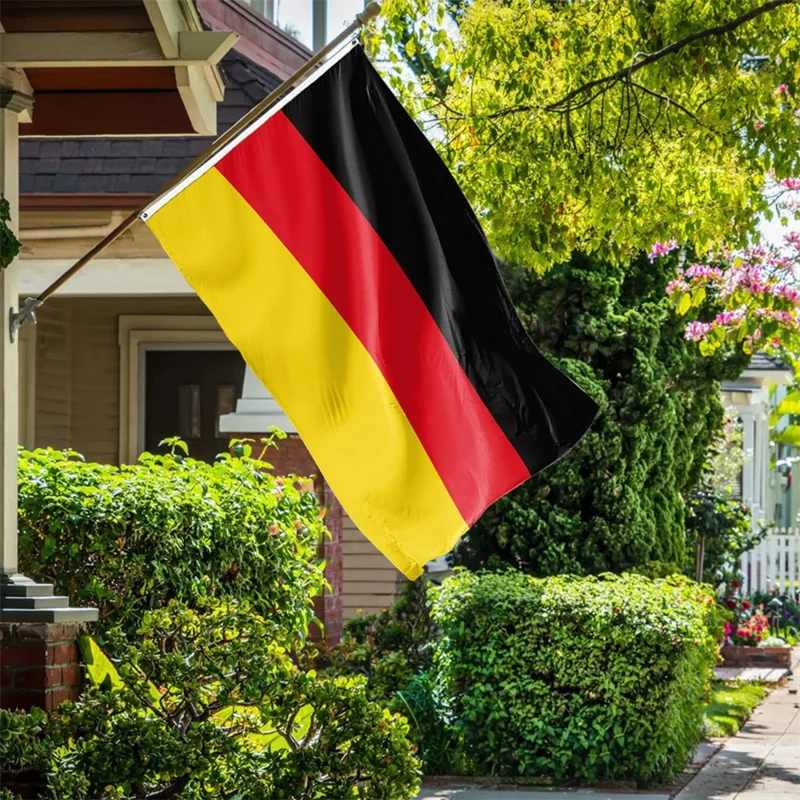 90x150cm 3x5ft Deutschland-Flagge aus Polyester, Nationalfahne mit Ösen für drinnen und draußen, Partydekoration