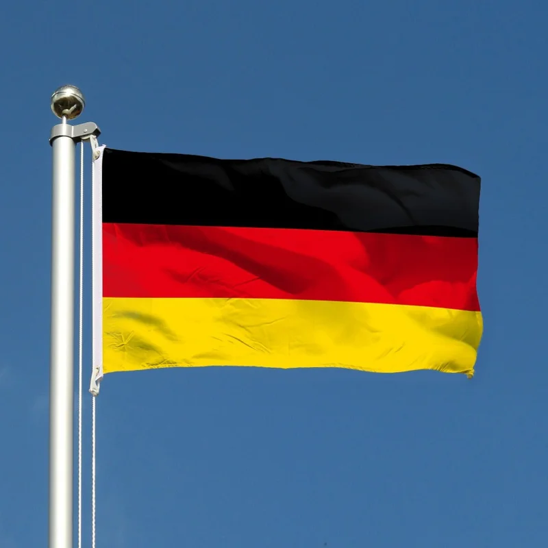 90x150cm 3x5ft Deutschland-Flagge aus Polyester, Nationalfahne mit Ösen für drinnen und draußen, Partydekoration