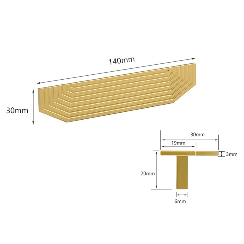 C-Shaped Bronze Cabinet Door Wardrobe Door Handle Dresser Drawer Pull Handle with 22mm Screw, Size: M