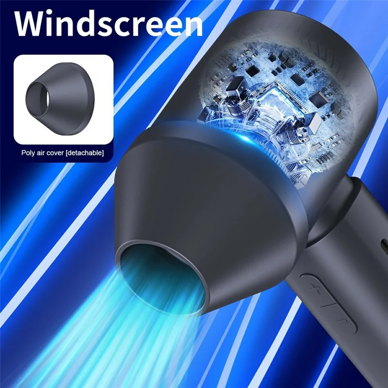 Mini Digital Display Handheld Fan 199-Speed Levels Brushless Motor Type-C Charging Portable Cooling Fan with Air Nozzle - Beige