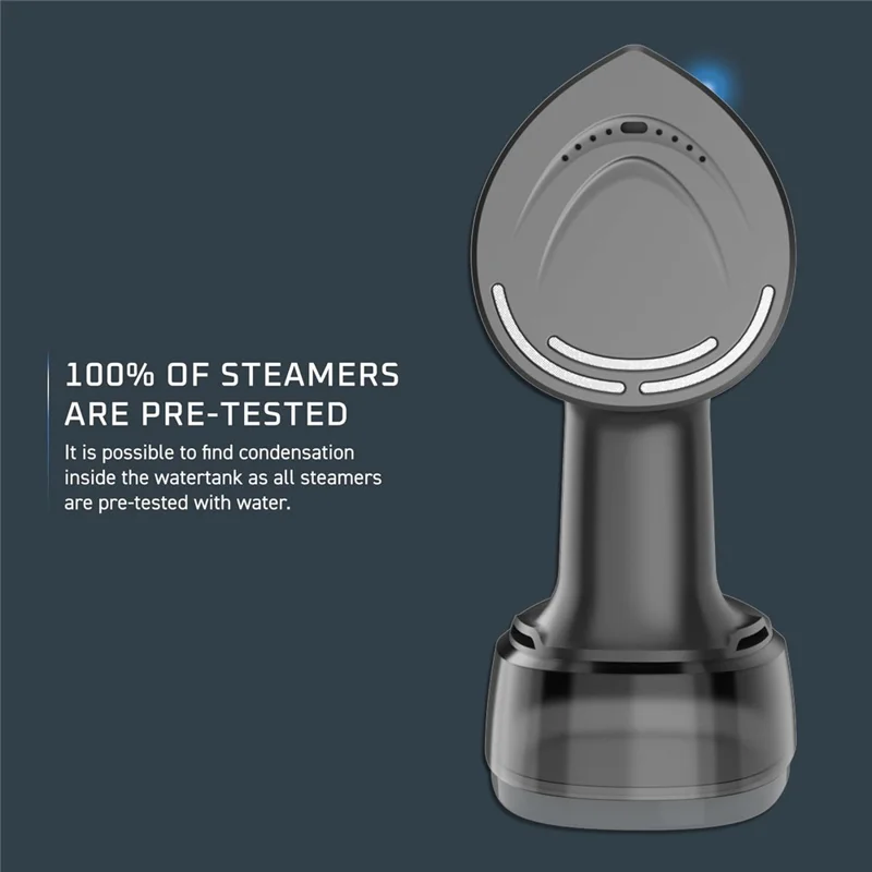 Handheld Steam Iron Garment Steamer 400ml Large Tank LCD Touch Screen Auto-Grip  Ironing Machine Steam Iron for Travel Home - Black  /  EU Plug