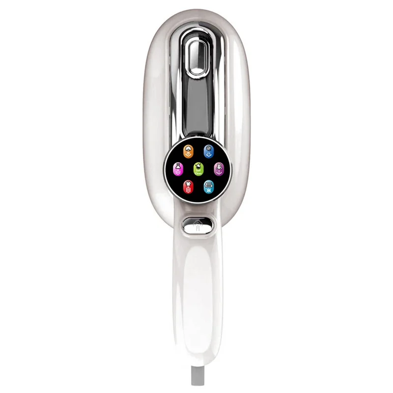 Multi-Function LCD Handheld Garment Steamer with Colorful LCD Display 1300W Portable Steam Iron for Home Travel - White