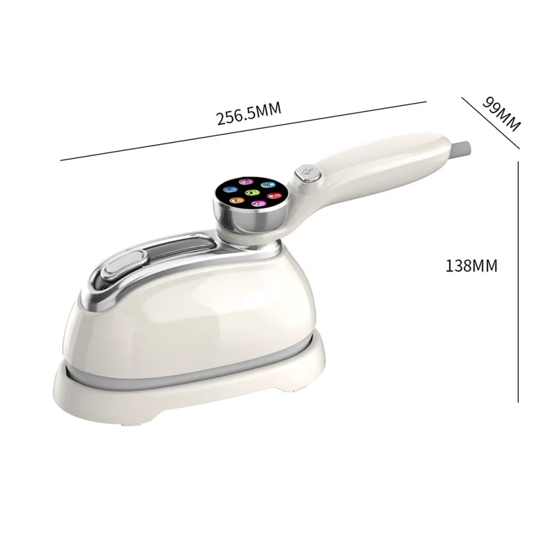 Multi-Function LCD Handheld Garment Steamer with Colorful LCD Display 1300W Portable Steam Iron for Home Travel - White