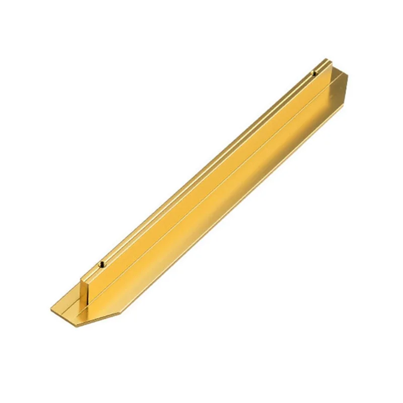 C-Shaped Wardrobe Door Handle Bronze Cabinet Door Dresser Drawer Pull Handle with 22mm Screw, Size: L