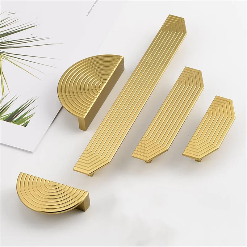 C-Shaped Wardrobe Door Handle Bronze Cabinet Door Dresser Drawer Pull Handle with 22mm Screw, Size: L