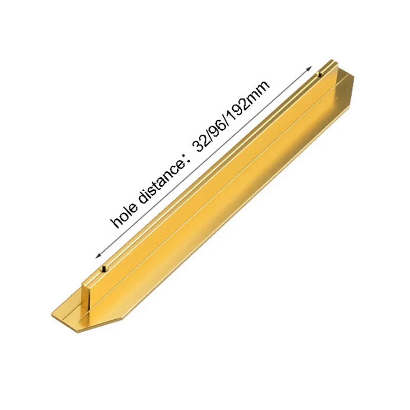 C-Shaped Wardrobe Door Handle Bronze Cabinet Door Dresser Drawer Pull Handle with 22mm Screw, Size: L