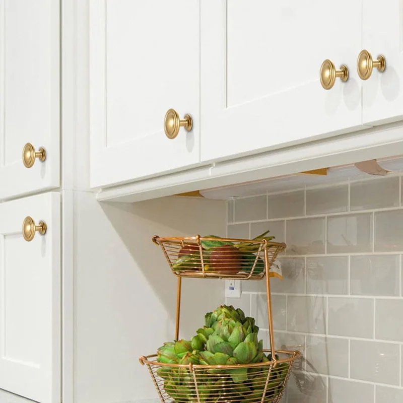 Aluminum Alloy Cabinet Handle Door Handle Furniture Pull for Kitchen Cupboard Dresser Drawer, 22mm Screw - 8103-128 Gold