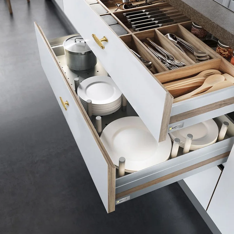 Aluminum Alloy Cabinet Handle Door Handle Furniture Pull for Kitchen Cupboard Dresser Drawer, 22mm Screw - 8103-128 Gold