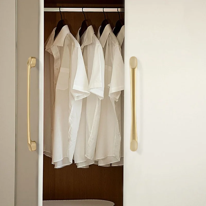 Aluminum Alloy Cabinet Handle Door Handle Furniture Pull for Kitchen Cupboard Dresser Drawer, 22mm Screw - 8103-128 Gold