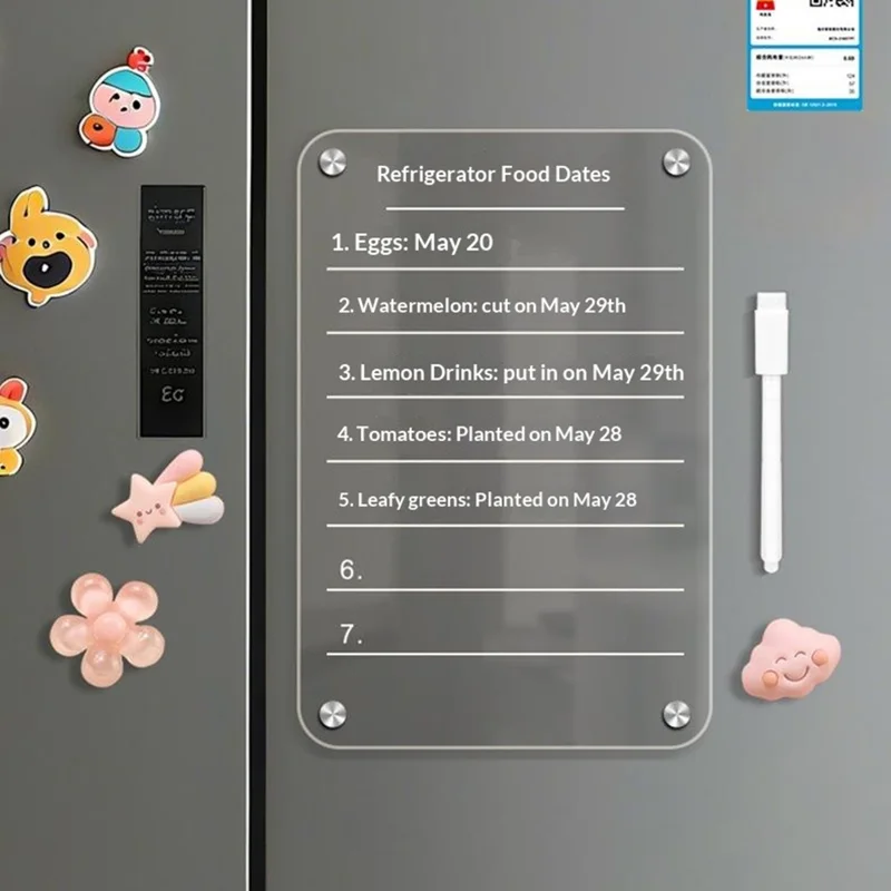 20x30 cm Magnetisch Whiteboard van Acryl, Wisbaar Berichtenbord met Marker voor Koelkast - TE DOEN LIJST