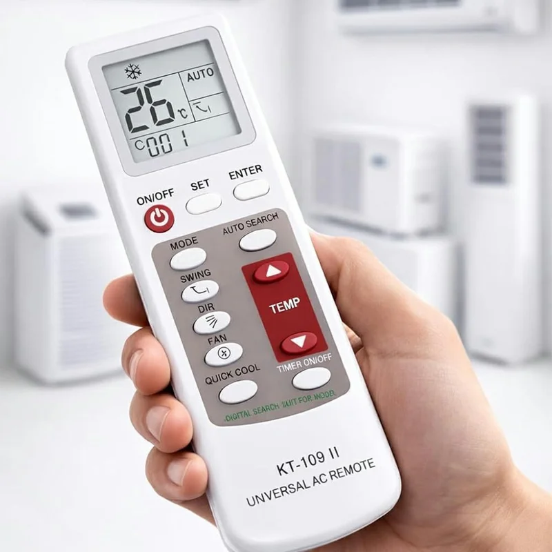 KT-109II Universal Air Conditioner Remote Control LCD Display Auto Search Replacement Controller