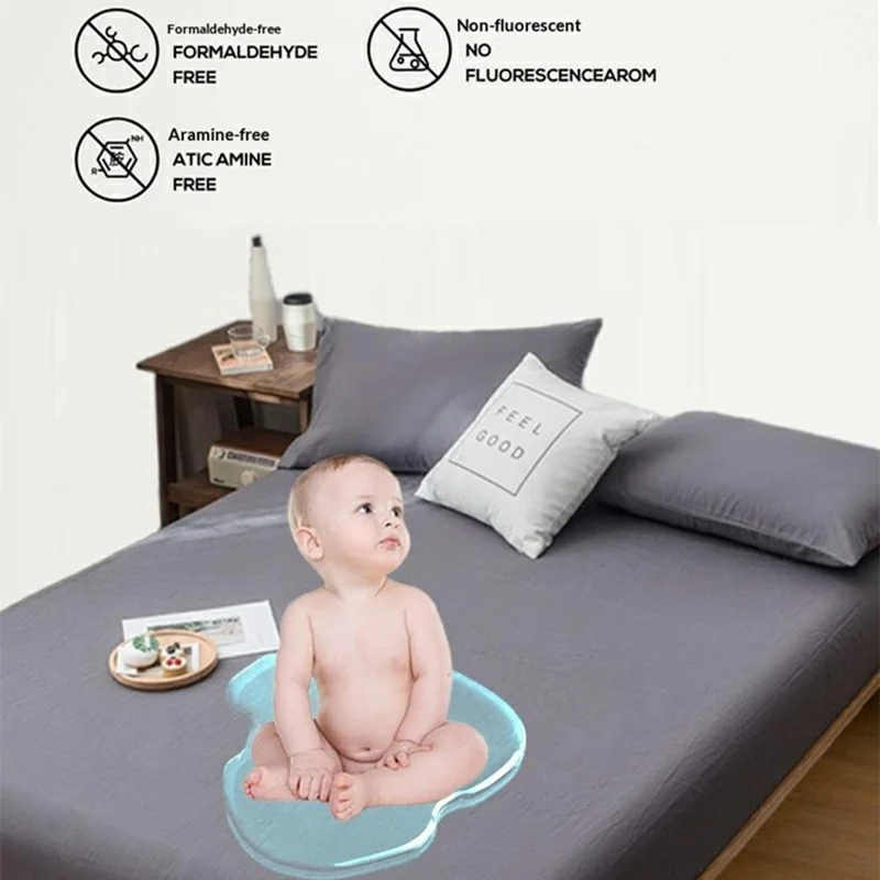 Housse de protection de matelas imperméable 140x200 cm, housse ajustée en coton lavé avec protection complète à 360 degrés - Blanc