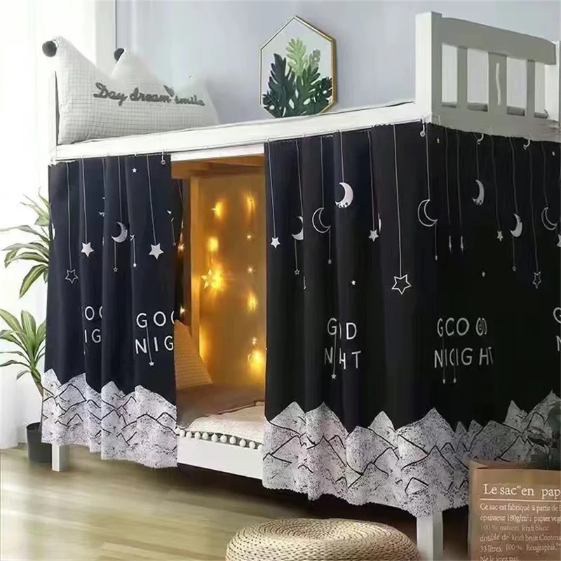 1,15 x 2 m Rideau de Lit Occultant, Paravent pour Dortoir, Store Bloquant la Lumière, Tente de Lit pour Lits Superposés Supérieurs et Inférieurs