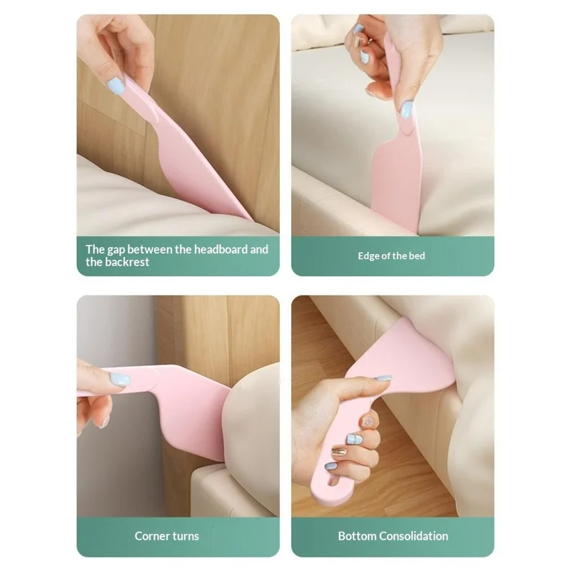 Bettlaken-Einsteckhilfe Matratzen-Spaltfüller aus PP-Material Bettwäsche-Organizer für zu Hause - Pink