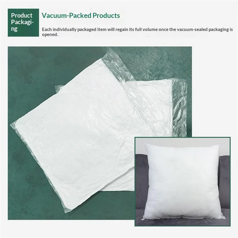 50x50cm Kussensluier PP-katoen vulling Niet-geweven deklaag 450g Beddengoed kussen voor 45cm kussensloop - Wit
