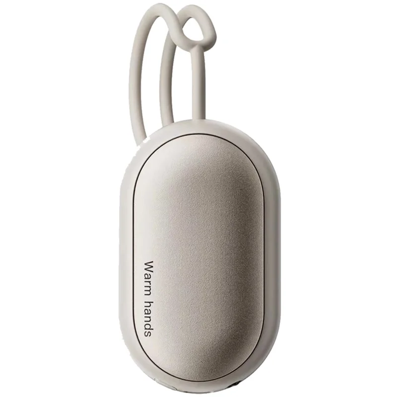 2 i 1 Magnetisk Handsvärmare 5000mAh Snabbuppvärmning 3 Lägen Laddbar Handsvärmare för Vintern - Silver
