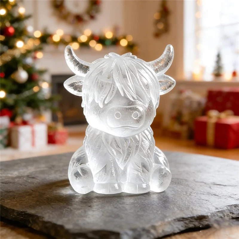 Forma de Gelo de Vaca Highland 6 Células, Molde em Silicone Alimentar 3D para Chocolate, Doces, Geleia (Sem BPA, Sem FDA) - Azul