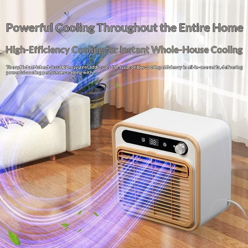 HHR-30 Bærbar aircondition 220V 1500W Split-type med fjernbetjening og 1 m slange