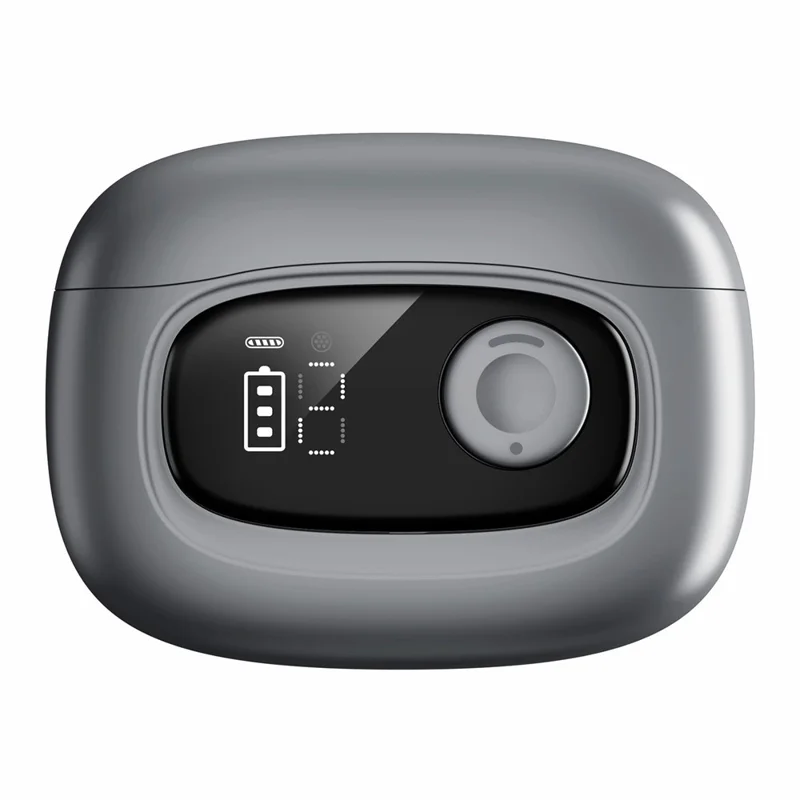S9 Digital Display USB-C Electric Nail Clipper 4 Cutting Heads with LED Light Magnifying Glass - Dark Grey
