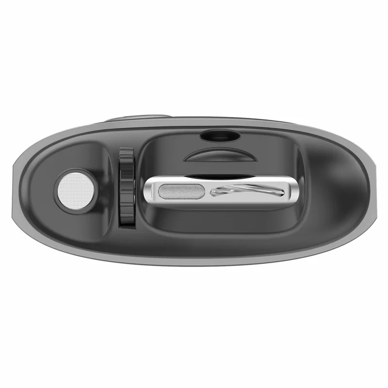 S9 Digital Display USB-C Electric Nail Clipper 4 Cutting Heads with LED Light Magnifying Glass - Dark Grey