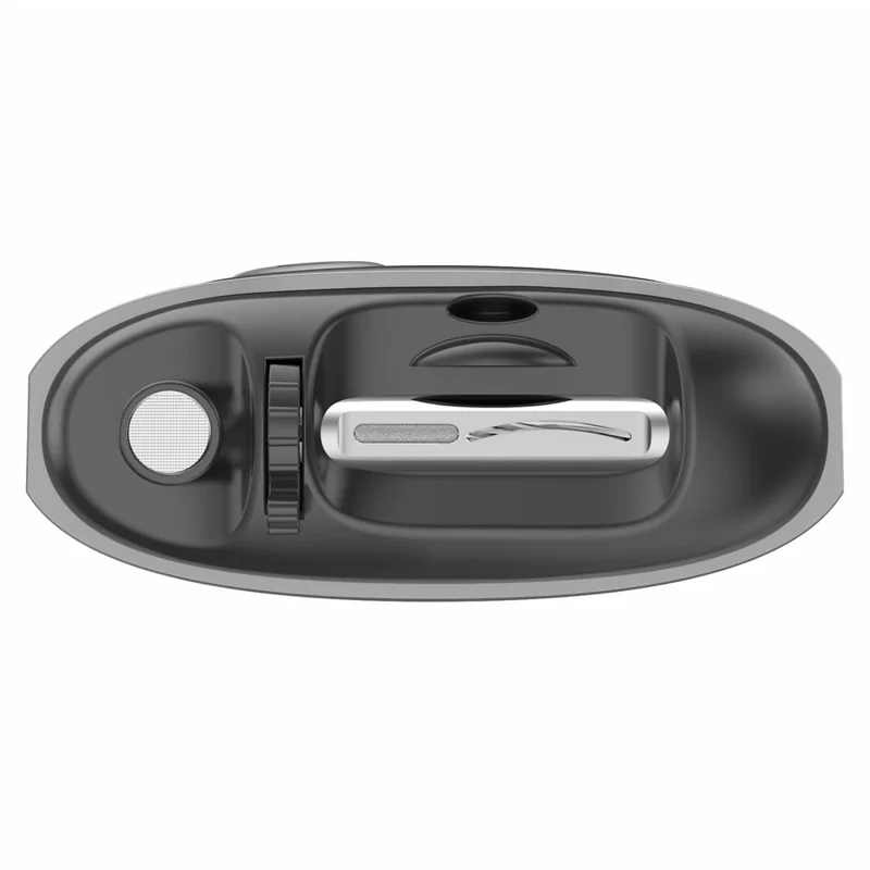 S9 Digital Display USB-C Electric Nail Clipper 4 Cutting Heads with LED Light Magnifying Glass - Dark Grey