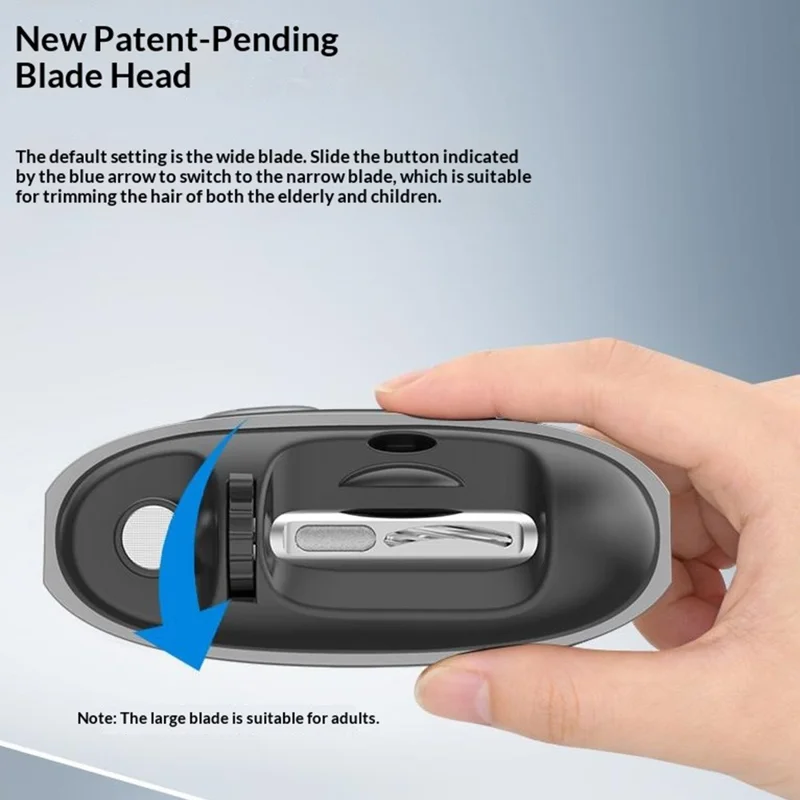 S9 Digital Display USB-C Electric Nail Clipper 4 Cutting Heads with LED Light Magnifying Glass - Dark Grey