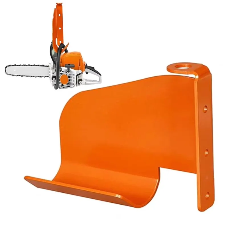 Wandmontierter, robuste Kettensägenhalter für die Garage, Aufbewahrungssystem für Motorsägen, Halter für Werkstätten – Orange