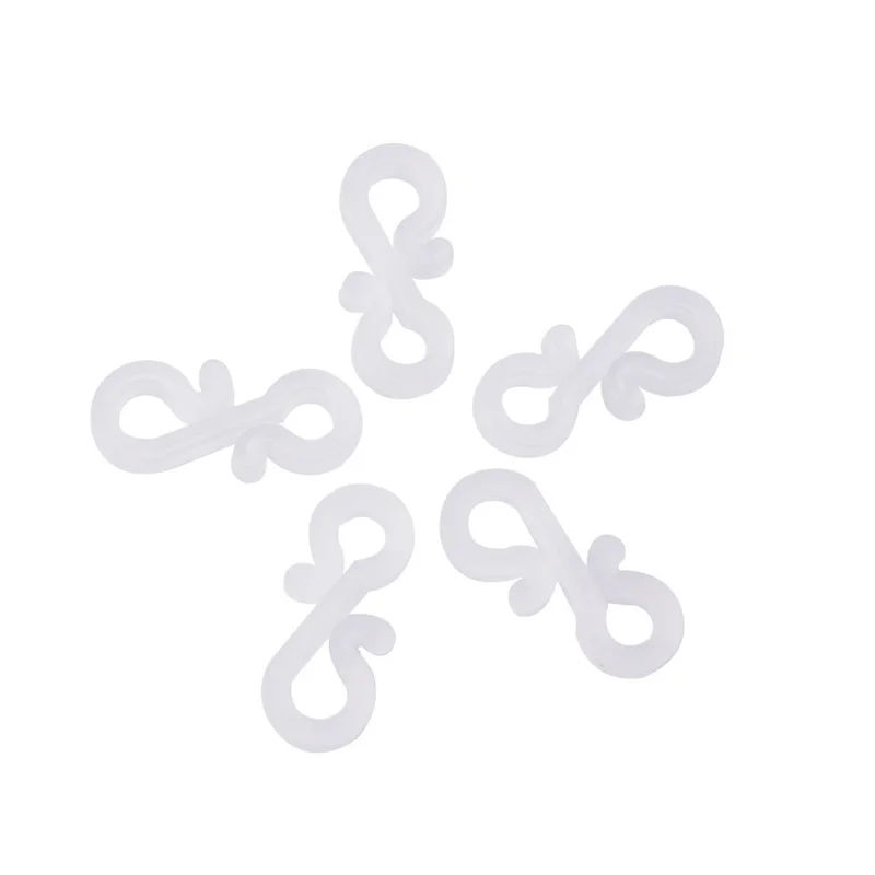 50Pcs S-shaped PP Hooks Shower Curtain Christmas Light String Hangers for Bathroom Decoration - White