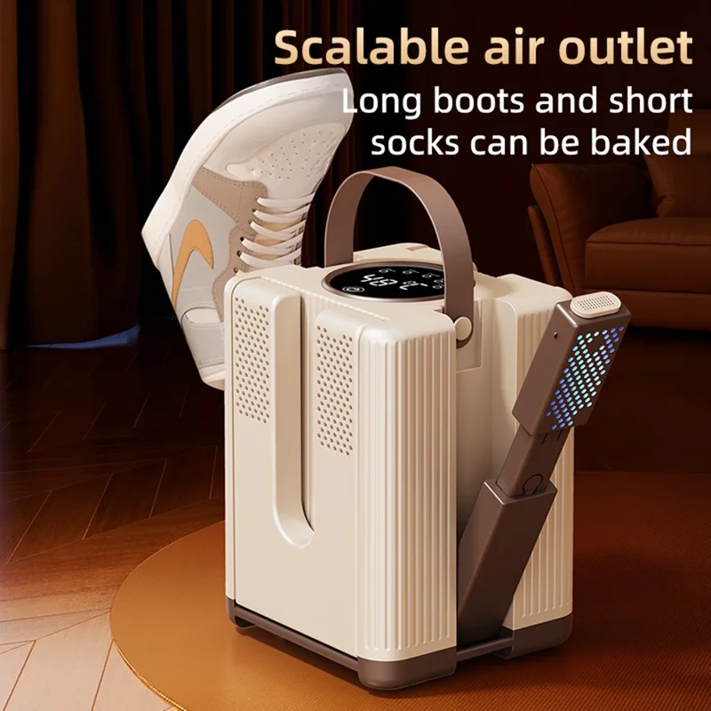 HXQ-10 6-Arm Shoe Dryer with Timer 200W 48 Degree Celsius Constant Temperature Foldable Dehumidifying Machine - EU Plug