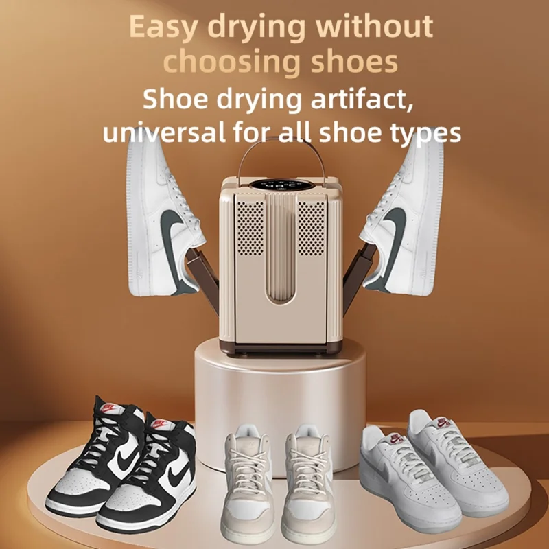 HXQ-10 6-Arm Shoe Dryer with Timer 200W 48 Degree Celsius Constant Temperature Foldable Dehumidifying Machine - EU Plug