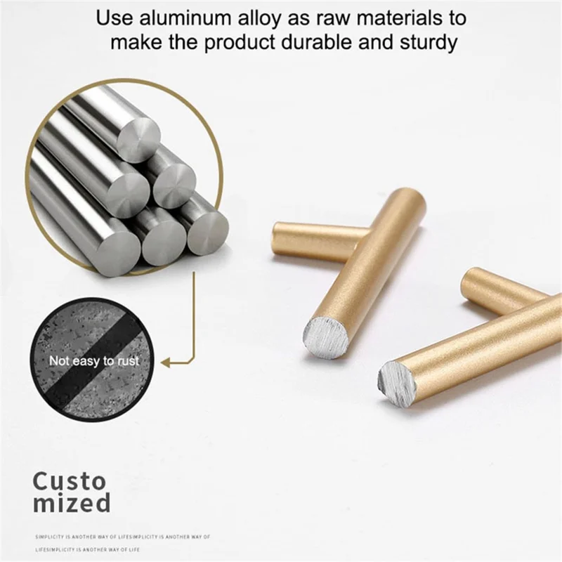 YIJIA aluminiumlegering garderobhandtag skåpdraghandtag till möbel låda kabinet, 22 mm skruv - 2069-128
