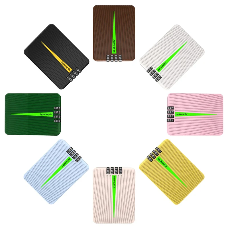 01BP 4-Digit Combination Lock Box Glow-in-the-Dark Wall-Mountable Key Storage for Home Dorm - Porcelain White