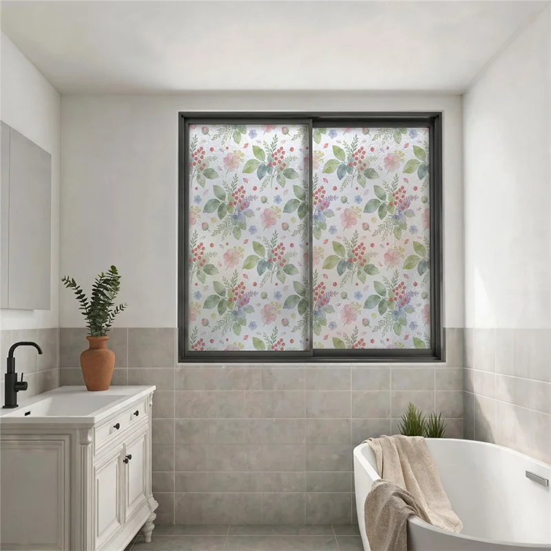 43x200cm Static Cling Privacy Window Film Waterproof Oil-Proof PVC Sticker for Kitchen Bathroom - SBW27