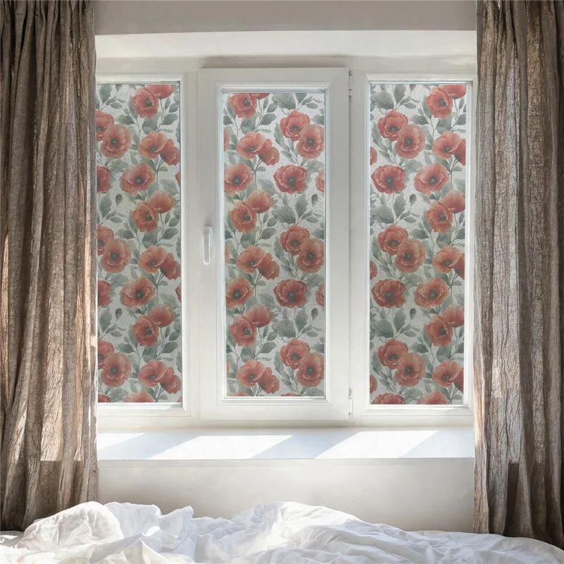 43x200cm Static Cling Privacy Window Film Waterproof Oil-Proof PVC Sticker for Kitchen Bathroom - SBW27