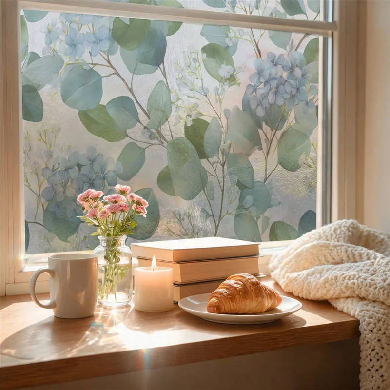 43x200cm Static Cling Privacy Window Film Waterproof Oil-Proof PVC Sticker for Kitchen Bathroom - SBW27