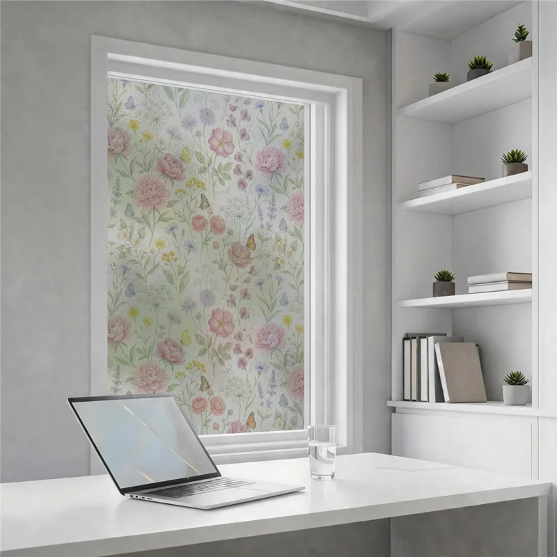 43x200cm Static Cling Privacy Window Film Waterproof Oil-Proof PVC Sticker for Kitchen Bathroom - SBW27