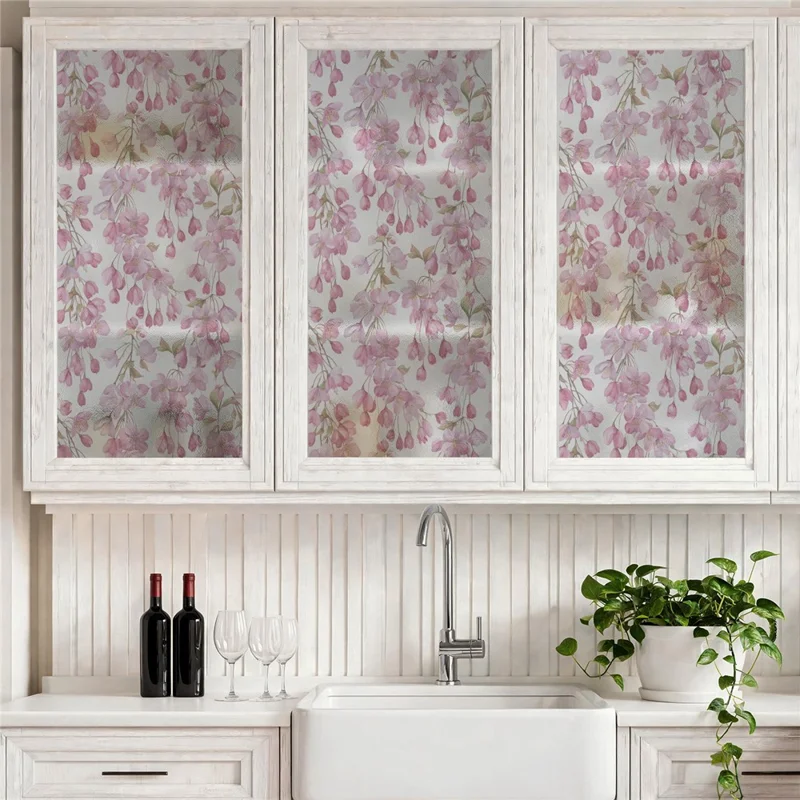 43x200cm Static Cling Privacy Window Film Waterproof Oil-Proof PVC Sticker for Kitchen Bathroom - SBW27