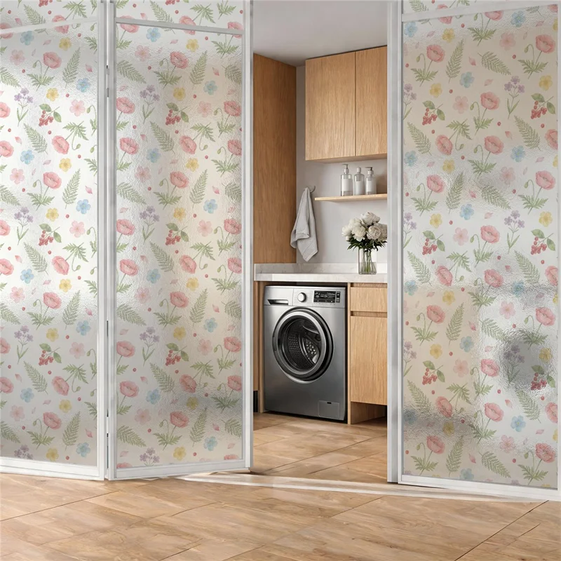 43x200cm Static Cling Privacy Window Film Waterproof Oil-Proof PVC Sticker for Kitchen Bathroom - SBW27