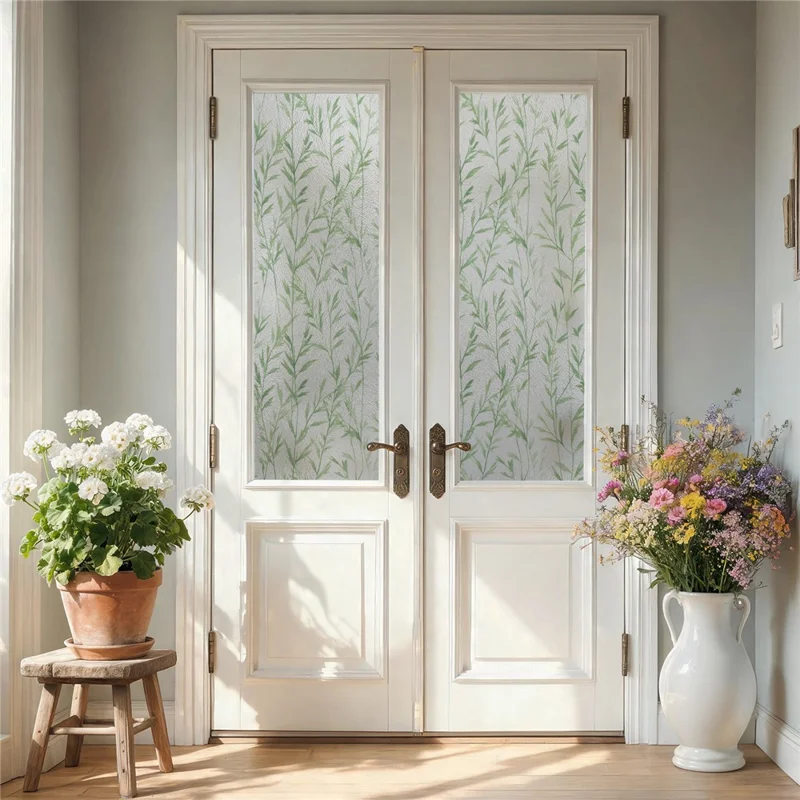 43x200cm Static Cling Privacy Window Film Waterproof Oil-Proof PVC Sticker for Kitchen Bathroom - SBW27