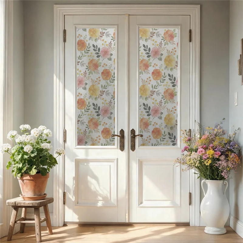43x200cm Static Cling Privacy Window Film Waterproof Oil-Proof PVC Sticker for Kitchen Bathroom - SBW27
