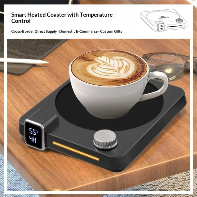 H13 H13 Riscaldatore Intelligente per Bicchieri con Controllo della Temperatura a 9 Livelli e Timer - Spina UE / Bianco