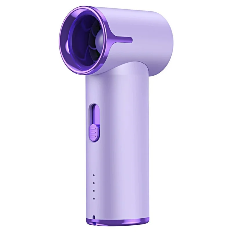 T-05 Handheld Fan Stepless Speed Control 10000+ RPM USB-C Rechargeable Portable Fan - Purple