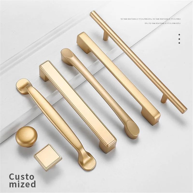 YIJIA Kitchen Cabinet Handle Solid Aluminum Alloy Furniture Wardrobe Drawer Pull Handle, 22mm Screw - 2008-192