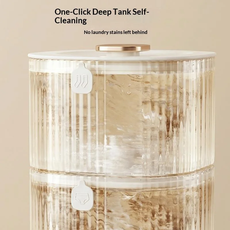 HP-318 Mini Double Tub Washing Machine 4L Portable Wireless Washer for Socks Underwear - Gold