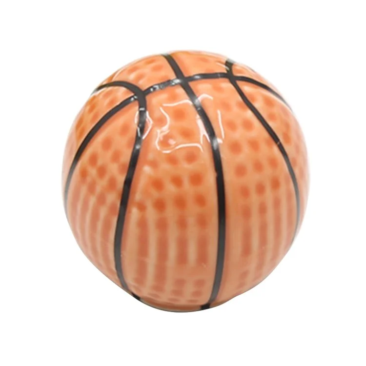 Ball Shape Single Hole Furniture Ceramics Pull Handle Drawer Cabinet  Wardrobe Door Knob with 25mm Screw - Basketball