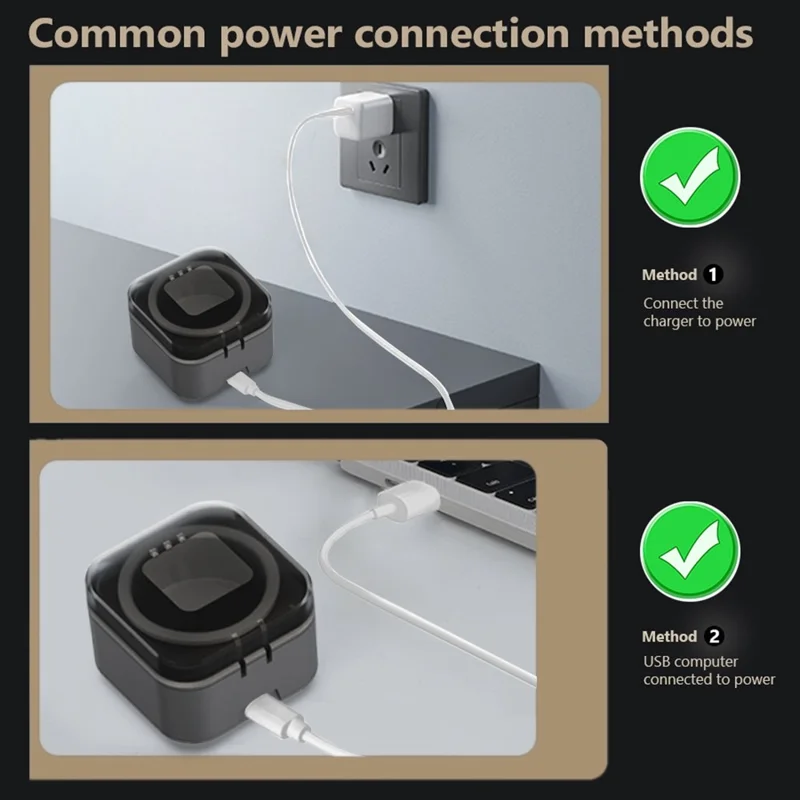 Mini aparat do pastylek woskowych AX-002TH, zestaw do depilacji z podgrzewaczem wosku 10 ml, USB-C – czarny