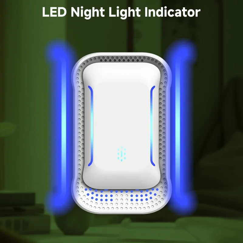 615 Smart Negativ-Ionen-Luftreiniger 5dB Ultra-leiser Steckerentlüfter für Haustiergeruch, EU-Stecker - Weiß