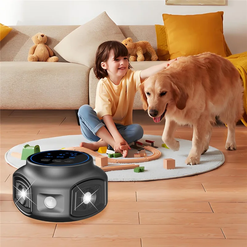 D803 Ultraschall-Schädlingsvertreiber 1kHz-65kHz variabler Frequenz Blitzlicht Nagetier-Insekten-Abwehr – Schwarz / USB