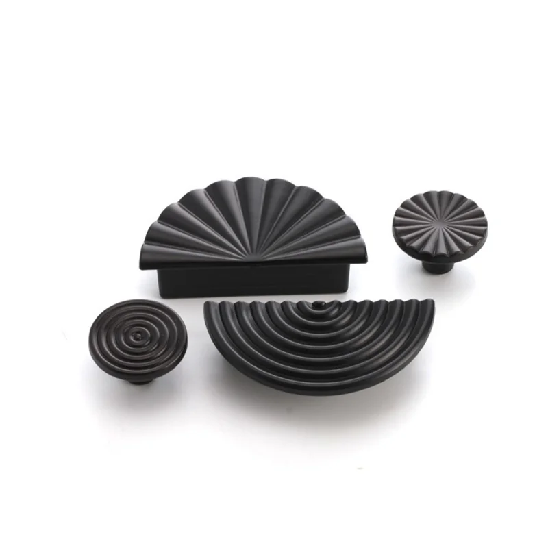 Cabinet Door Knob Semicircle Cupboard Drawer Wardrobe Plastic Pull Handle, 25mm Screw - Dual Hole Gold Spiral